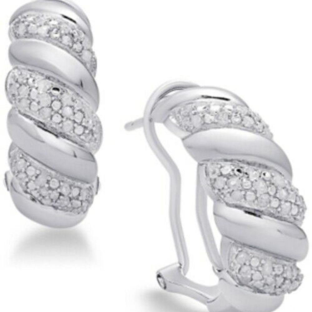 Victoria Townsend Diamond San Marco Hoop Earrings